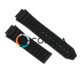Каучуковый ремешок для мужских часов Hublot King Power черный RKH-107 - 1